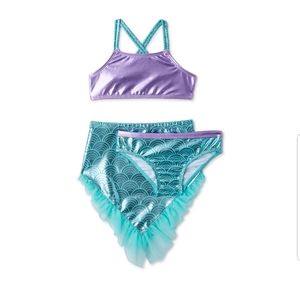 NWT 3-Piece Mermaid Swimsuit size 12 Months